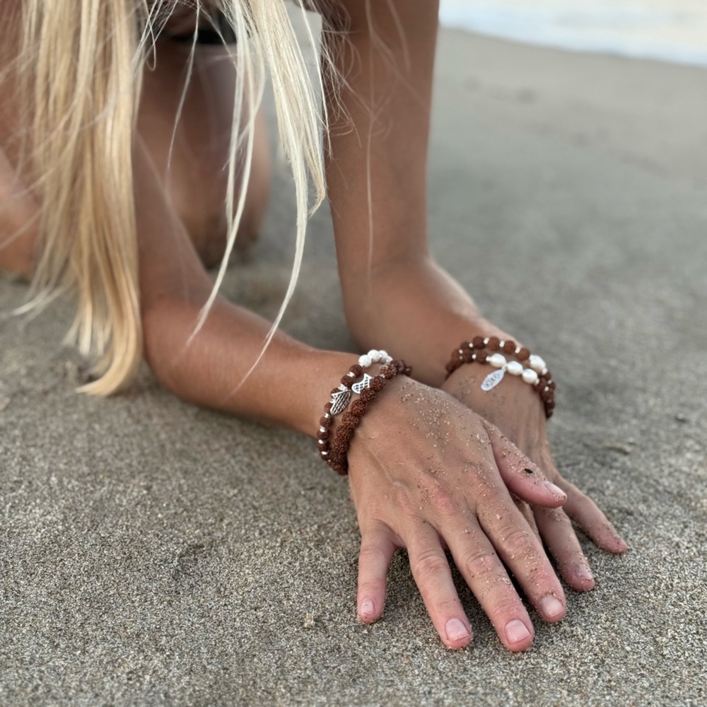 Sterling silver 925 Rudraksha stone woman braclets
